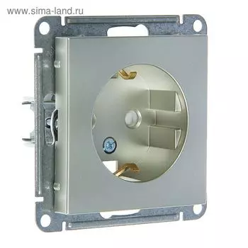 Розетка "W59" SchE RS16-152-4-86, 16 А, одноместная, скрытая, с з/к, цвет шампань