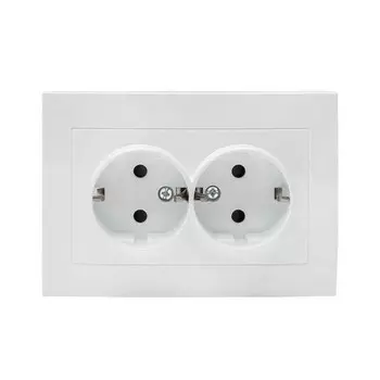 РозеткаEKF EWR16-128-10 PROxima, СП, 2 розетки, СП, 16А, IP20, цвет белый