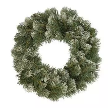 Венок новогодний d=40 см «Праздничный» заснеженный, 90 веток