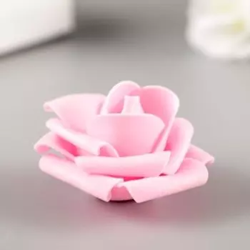 Розочка из фоамирана, розовая d-4 см