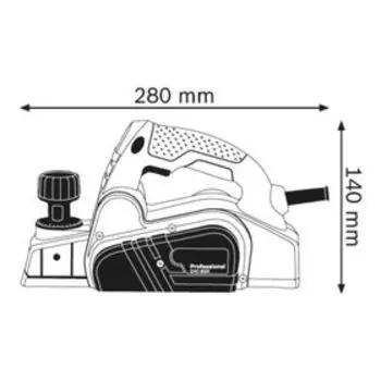 Рубанок Bosch GHO 6500 (0601596000), 650 Вт, глубина строгания до 2,6 мм