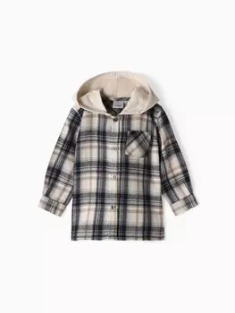 Рубашка детская фланелевая с капюшоном KAFTAN, размер 32 (110-116 см), синяя