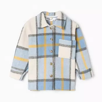 Рубашка детская KAFTAN утеплённая, размер 30 (98-104 см), голубая