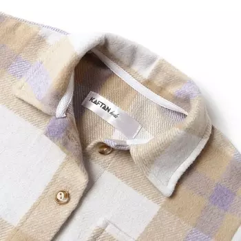 Рубашка детская KAFTAN утеплённая, размер 34 (122-128 см), бежевая