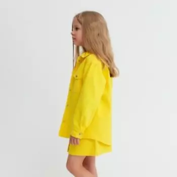 Рубашка для девочки джинсовая KAFTAN, размер 38 (146-152 см), цвет жёлтый