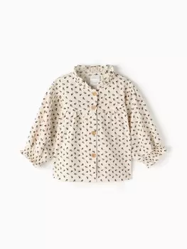 Рубашка для девочки Крошка Я, рост 80-86 см, бежевая