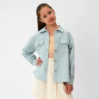 Рубашка для девочки MINAKU: Casual collection KIDS цвет мятный, рост 152