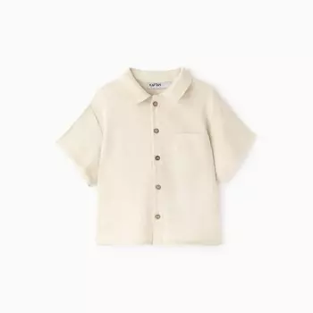 Рубашка для мальчика KAFTAN Linen, р. 30 (98-104), молочный
