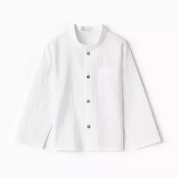 Рубашка для мальчика KAFTAN Linen, р.32 (110-116см) белый