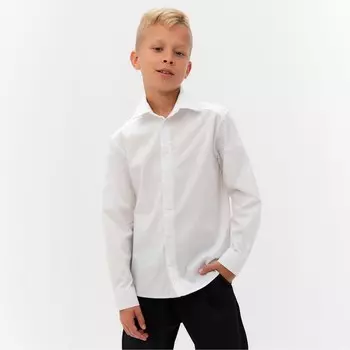 Рубашка для мальчика MINAKU: School Collection, белая, рост 164 см