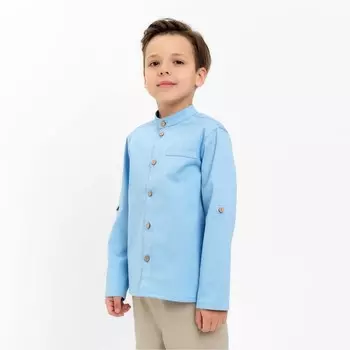 Рубашка джинсовая детская KAFTAN, размер 30 (98-104 см), голубая