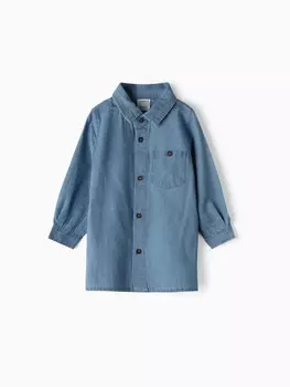 Рубашка джинсовая Крошка Я, рост 80-86 см, голубая