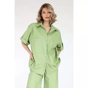 Рубашка из экокожи, размер 48-52