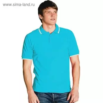 Рубашка мужская, размер 52, цвет бирюзовый