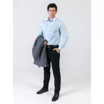 Рубашка мужская, рост 182-188, размер 40, цвет голубой