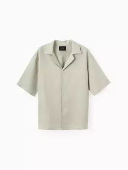 Рубашка мужская с коротким рукавом MIST, размер 50, бледно-зелёная