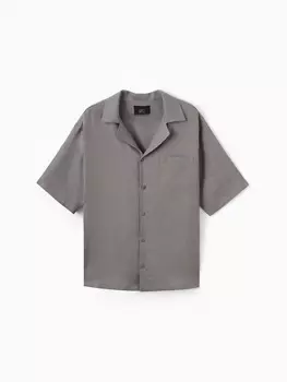 Рубашка мужская с коротким рукавом MIST, размер 54, серая