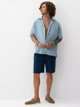 Рубашка мужская с коротким рукавом MIST, размер 56, голубая