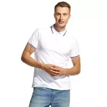 Рубашка поло мужская, размер 4XL, цвет белый