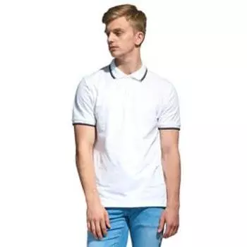 Рубашка поло мужская, размер 4XL, цвет белый