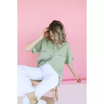 Рубашка с карманами, размер 48-52