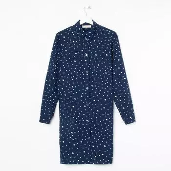 Сорочка ночная женская KAFTAN «Горошек», син, размер 44-46