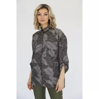 Рубашка свободного кроя, размер 42-44