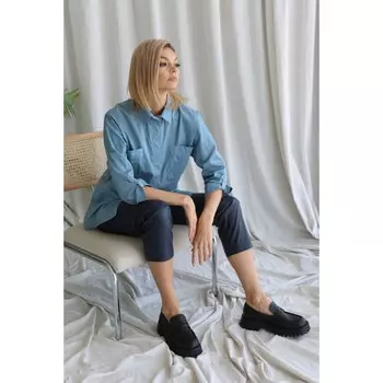 Рубашка свободного кроя, размер 50-52