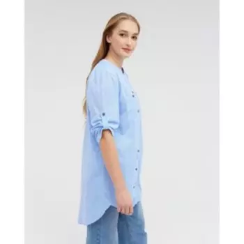 Рубашка женская, цвет голубой, размер 60