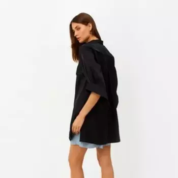 Рубашка женская MINAKU: Casual collection цвет черный, р-р 42