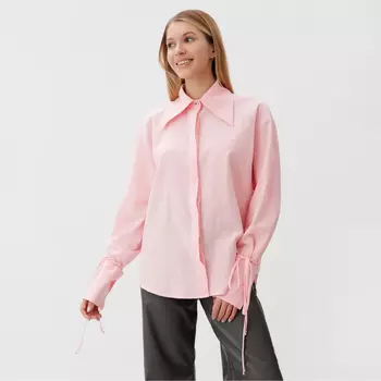 Рубашка женская MINAKU: Casual Collection, размер 48, розовый
