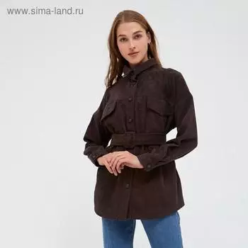 Рубашка женская MINAKU цвет шоколадный, р-р 50