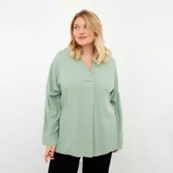 Рубашка женская MIST plus-size, р.54, зеленый