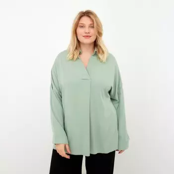 Блузка женская MIST plus-size, размер 58, зелёная