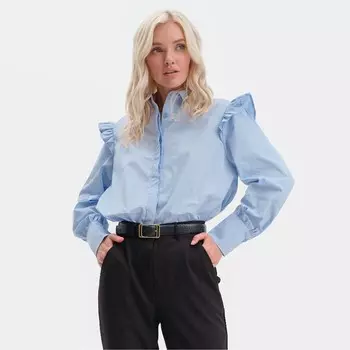Рубашка женская MIST: Classic Collection, размер 42, голубой