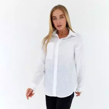 Рубашка женская льняная MIST, размер 52-54, цвет белый