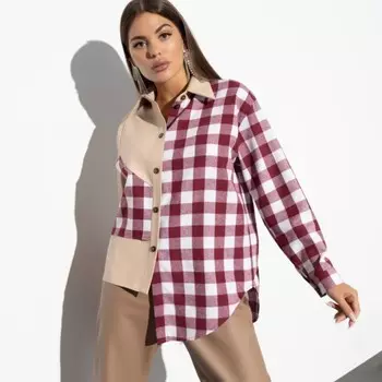 Рубашка женская «Модная импровизация», размер 54