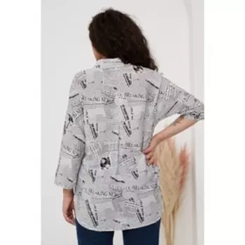 Рубашка женская, размер 42, цвет белый/черный