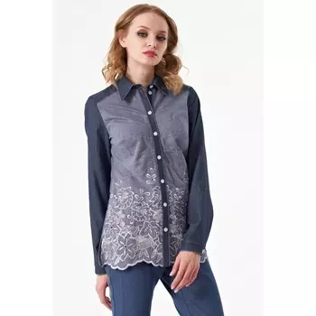 Рубашка женская, размер 42, цвет синий, голубой