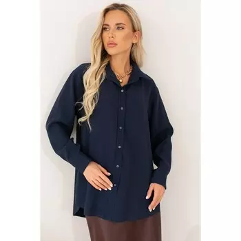 Рубашка женская, размер 46, цвет синий