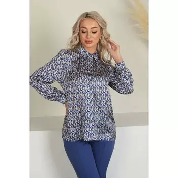 Рубашка женская, размер 46, цвет синий