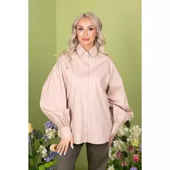 Рубашка женская, размер 48, цвет бежевый