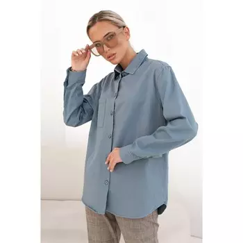 Рубашка женская, размер 54, цвет голубой