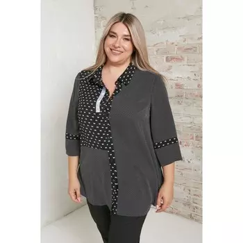 Рубашка женская, размер 62, цвет чёрный