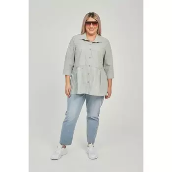 Рубашка женская, размер 62, цвет светло-зелёный