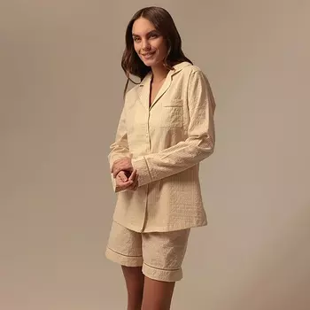 Сорочка ночная женская SL HOME Basic, размер L, бежевая