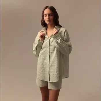 Сорочка ночная женская SL HOME Basic, размер XL, зелёная