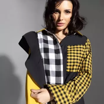 Рубашка женская «в стиле пэчворк», размер 52