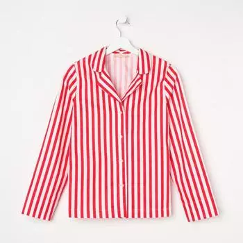 Рубашка женская KAFTAN "Полоса", размер 44-46, цвет белый/красный