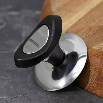 Ручка для крышки на посуду Доляна «Помощник», d=6 см, чёрная